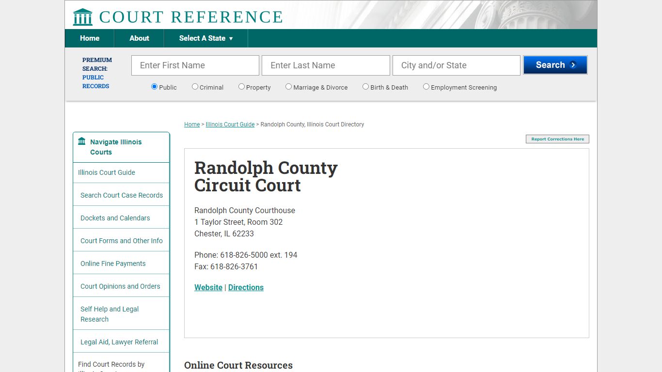 Randolph County Circuit Court - Court Records Directory